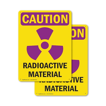 Signmission Radiation & Laser Sign, 24 in H x 18 in W, Plastic, Rectangle OS-2PACK-CR-P-1824-V-10270